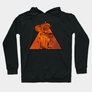 Orange Galaxy Mushrooms Hoodie